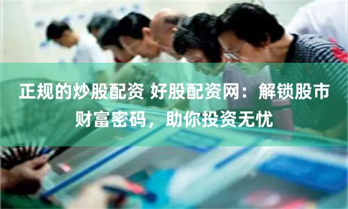 正规的炒股配资 好股配资网：解锁股市财富密码，助你投资无忧